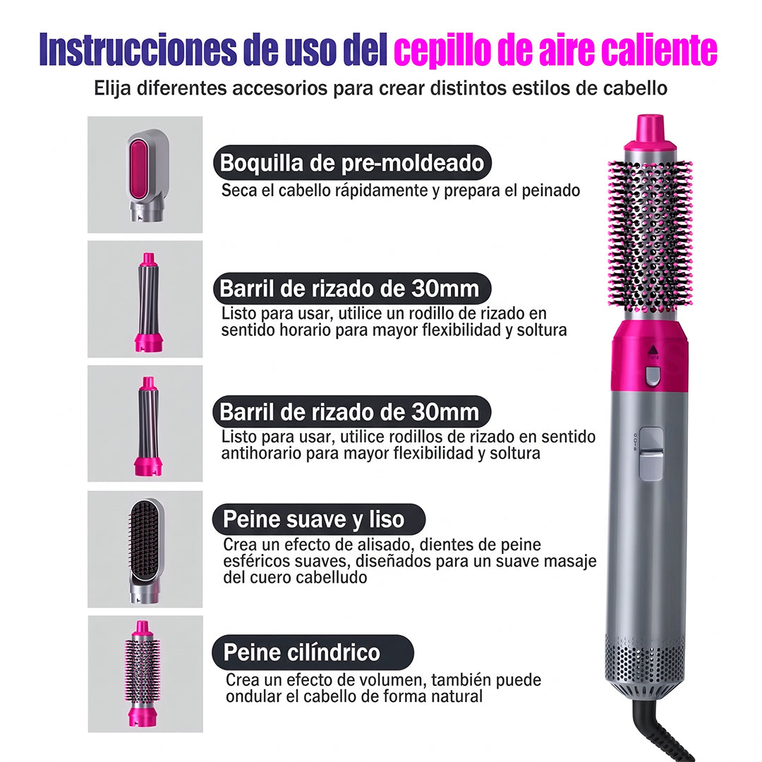 Blower Moldeador 5 en 1: Seca, Alisa, Riza y Da Volumen | AirStyler Pro